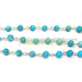 Turquoise Beads Chain, Turquoise Silver Chains